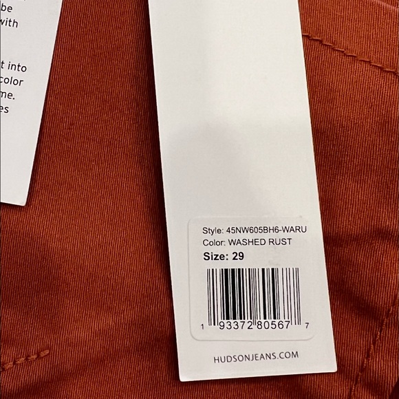 Hudson Utility Washed Rust Shorts Size 29 - Picture 10 of 10